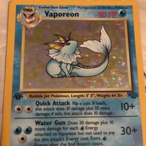 Pokémon vaporemon holographic 1st edition